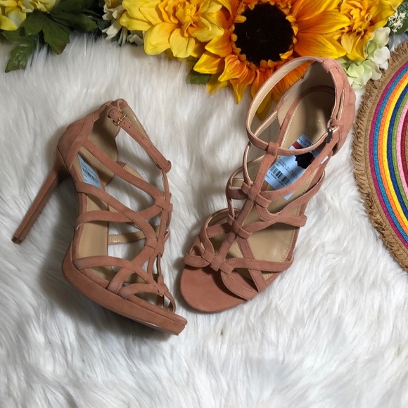 Michael Kors Suede Caged Platform Dress Sandals 9M - Picture 2 of 8